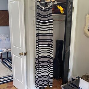 Merona Striped Black and Gray Top